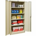 Hallowell 36'' x 24'' x 72'' Tan Storage Cabinet with Solid Doors - Unassembled 415S24PT 434415S24PT